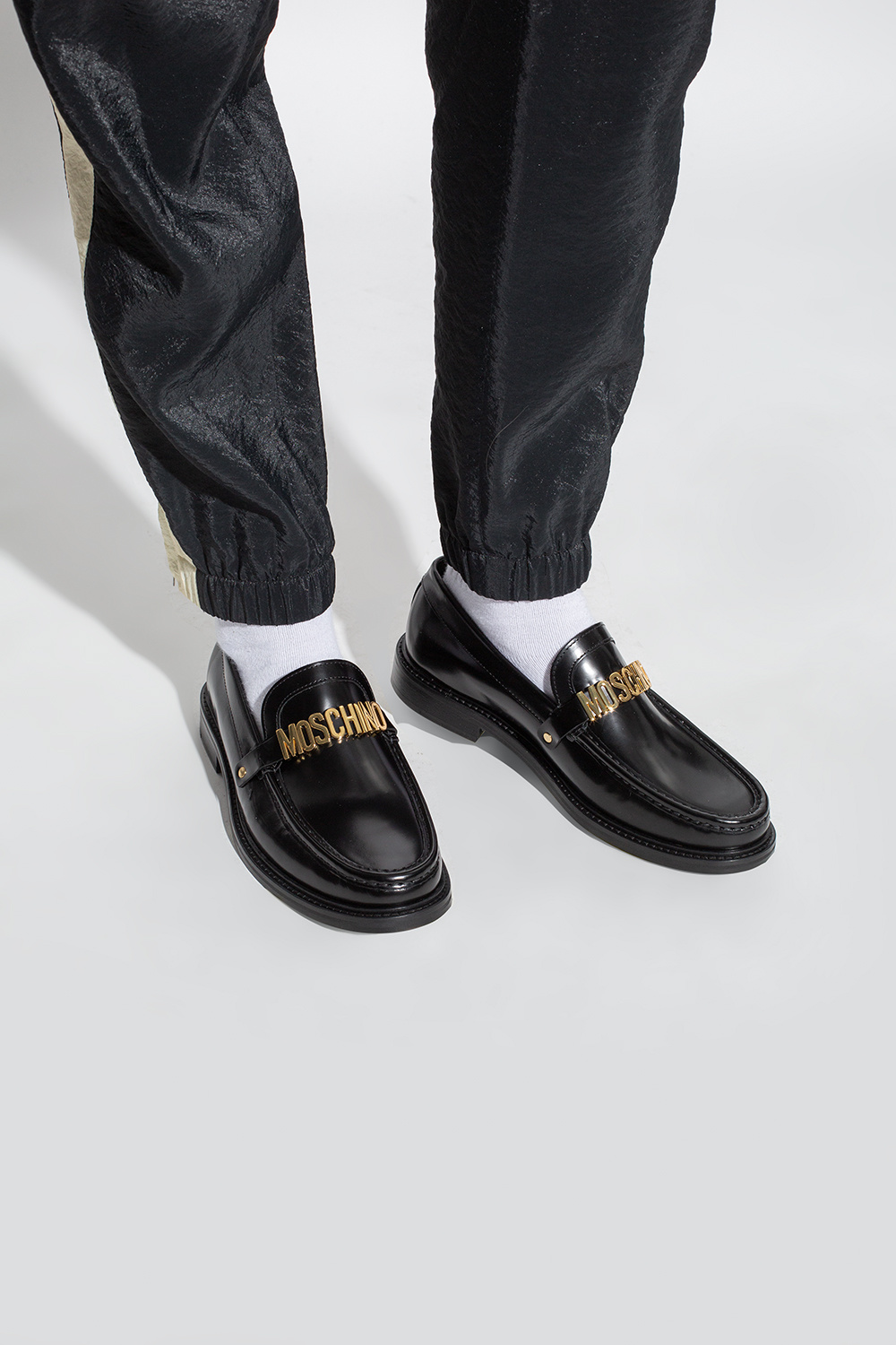 Loafers with logo Moschino - SchaferandweinerShops GB